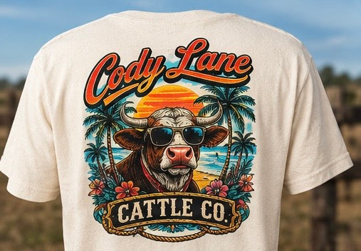 Sunset Steer Tee